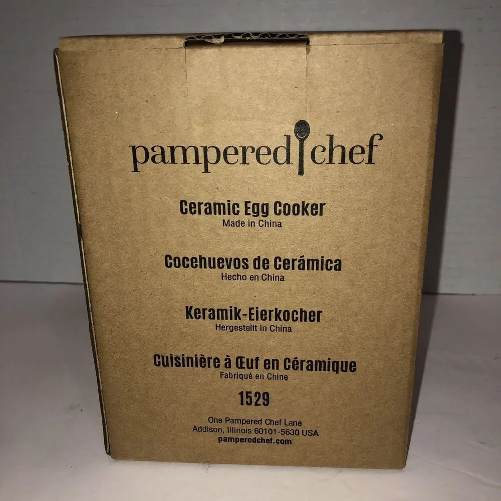 Pampered Chef Ceramic Egg Cooker #1529 NEW Never Used